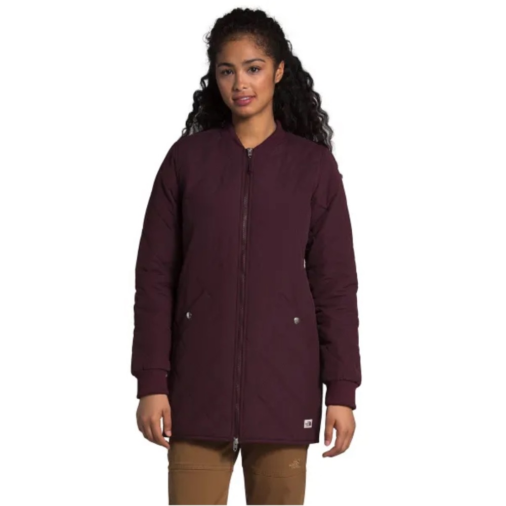 The North Face Cuchillo Insulated Jacket Burgundy Quilted Coat Size XS